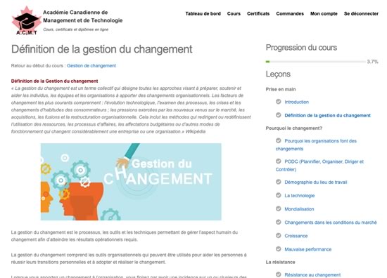 image contenu cours intro management ou gestion d'entreprise formation à distance